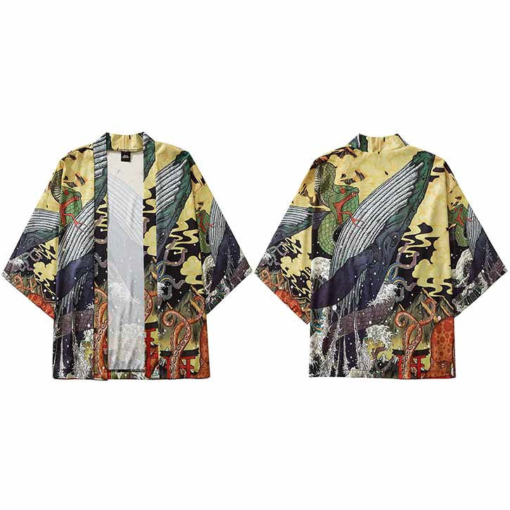 Ukiyo-E Dreamscape Kimono Shirt