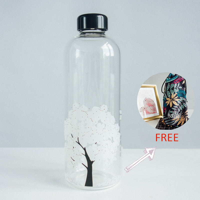 Sakura Bloom Color-Changing Glass Bottle|桜の彩り 変化グラスボトル