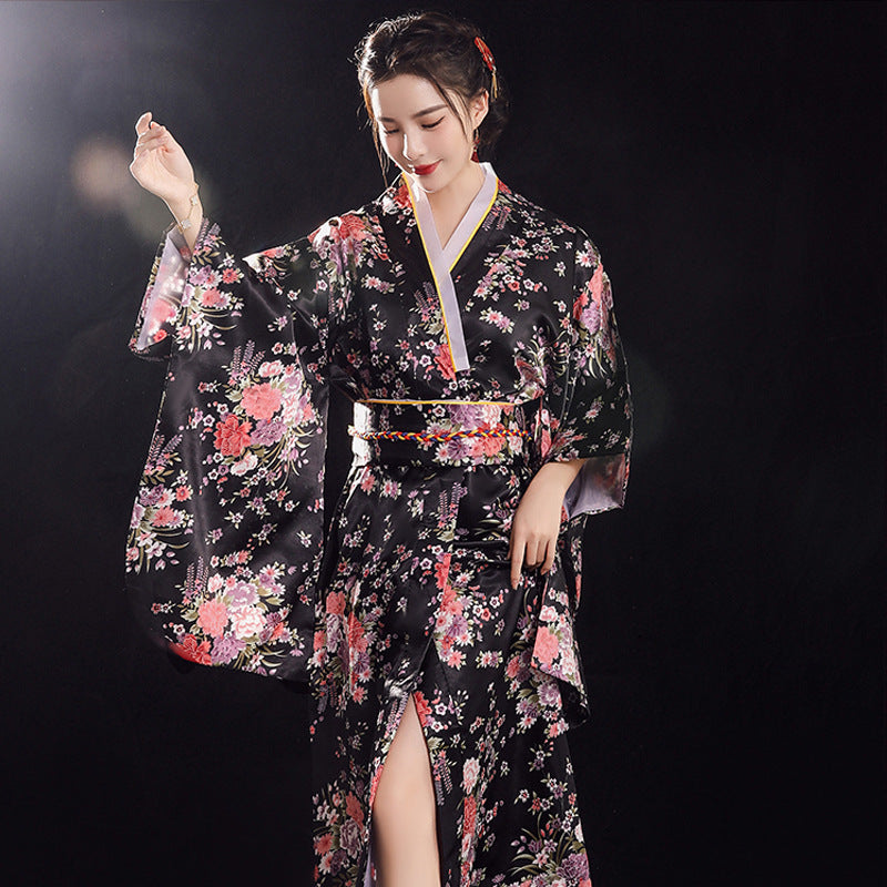 Japanese Satin Plus Size Kimono – Elegant & Comfortable