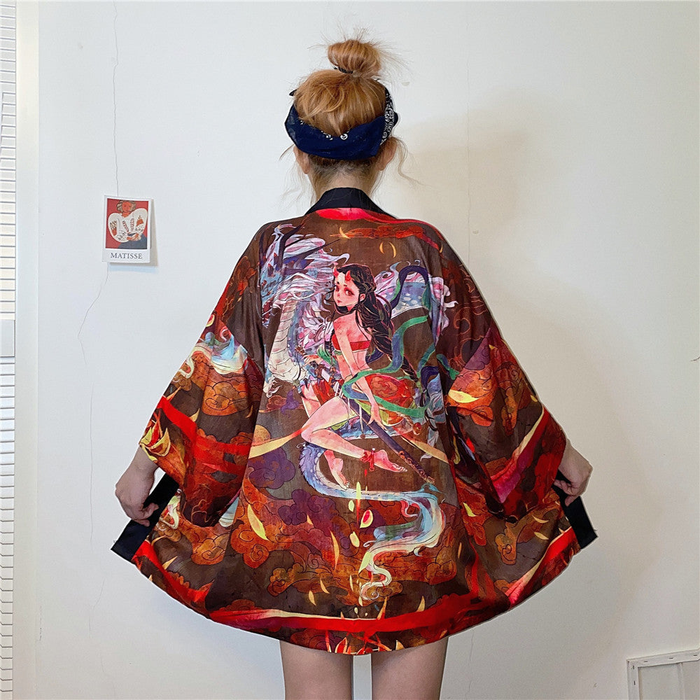 Pattern Kimono Sun Protection Cardigan