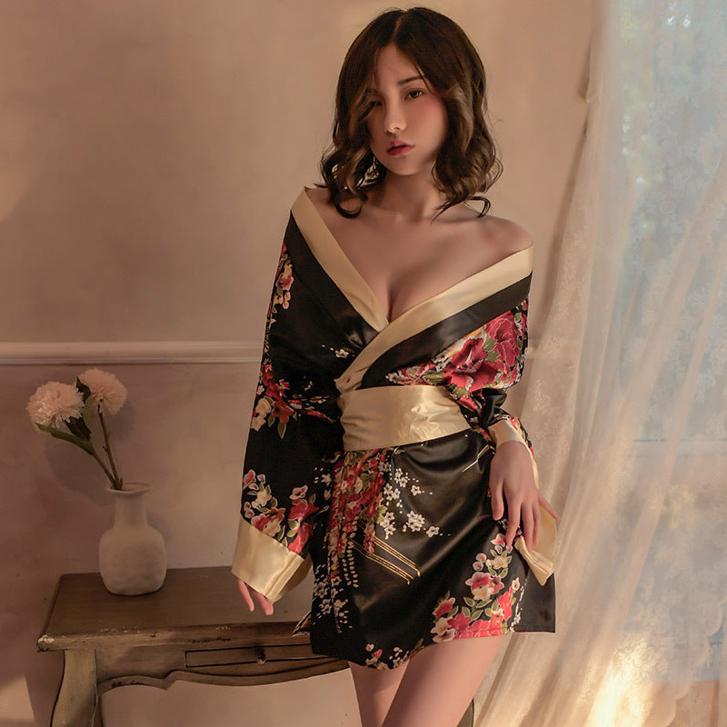 Midnight Whisper Sheer Kimono Cosplay Set