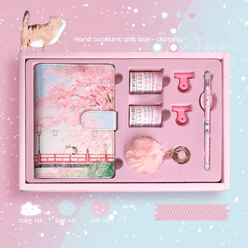 Sakura Gift Box Notebook Set – A6 Loose Leaf Journal