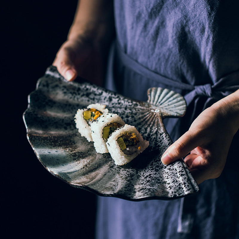 Sensu Ceramic Plate And flat Plate - 扇子プレート