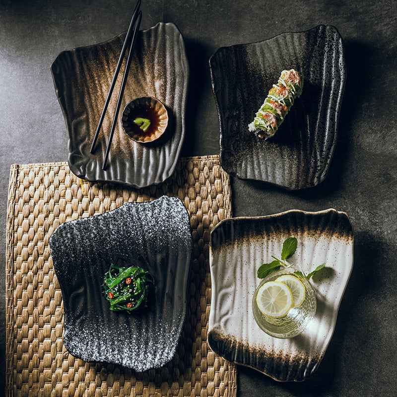 Creative Sushi Flat Plate – Irregular Shape Porcelain Plate
