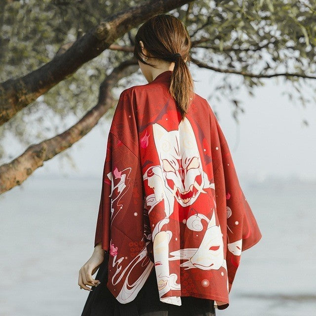 Japanese Kimono Cardigan Coat – Traditional Style for Women