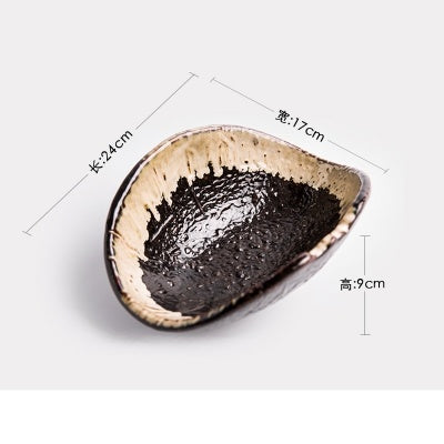 Personality Japanese Style Coarse Pottery Shell Bowl