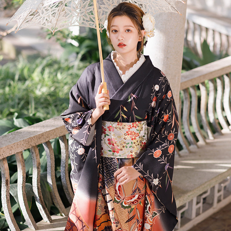 Midnight Bloom Women’s Kimono