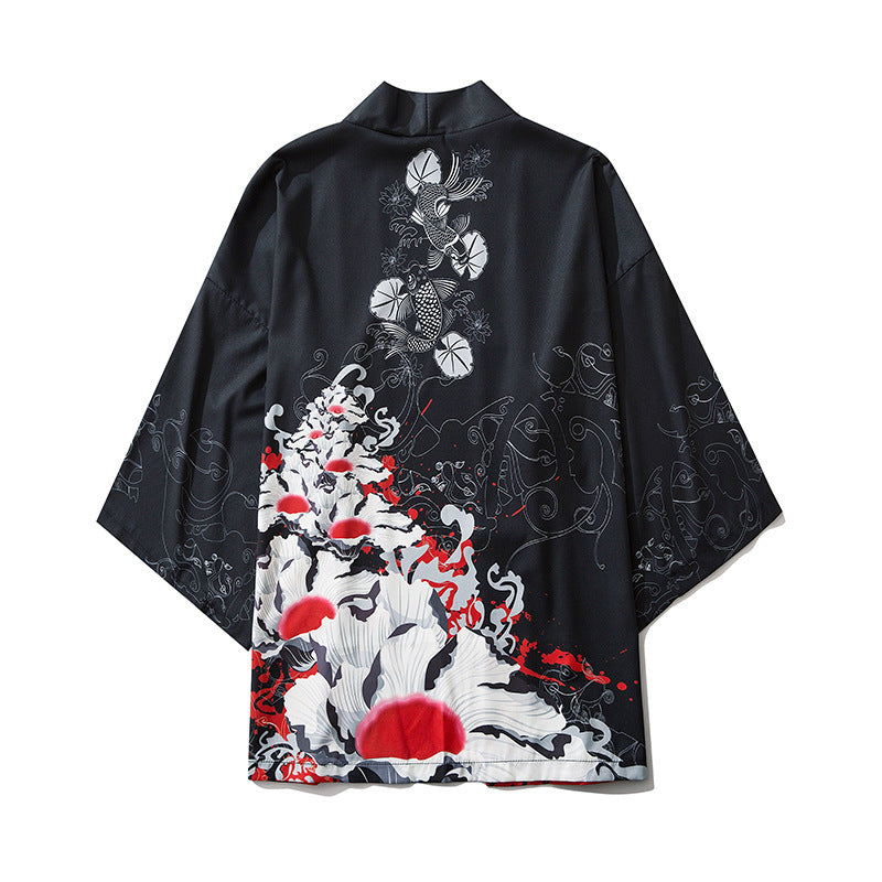 Cat Samurai Kimono Cardigan｜猫侍 羽織カーディガン