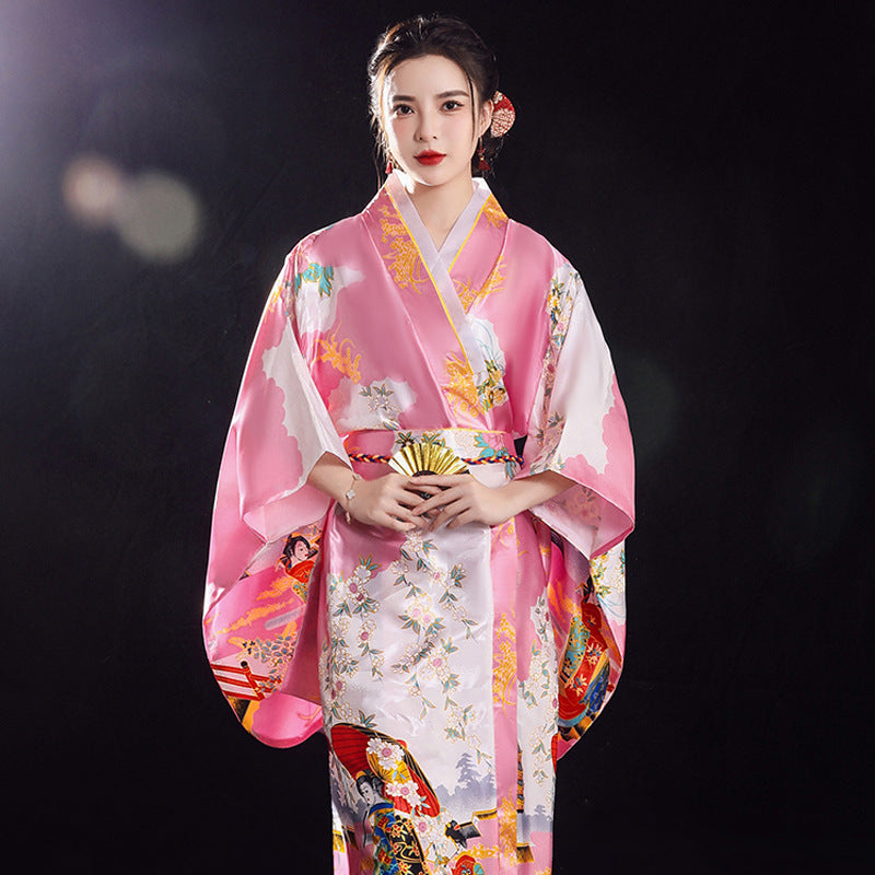 Japanese Satin Plus Size Kimono – Elegant & Comfortable