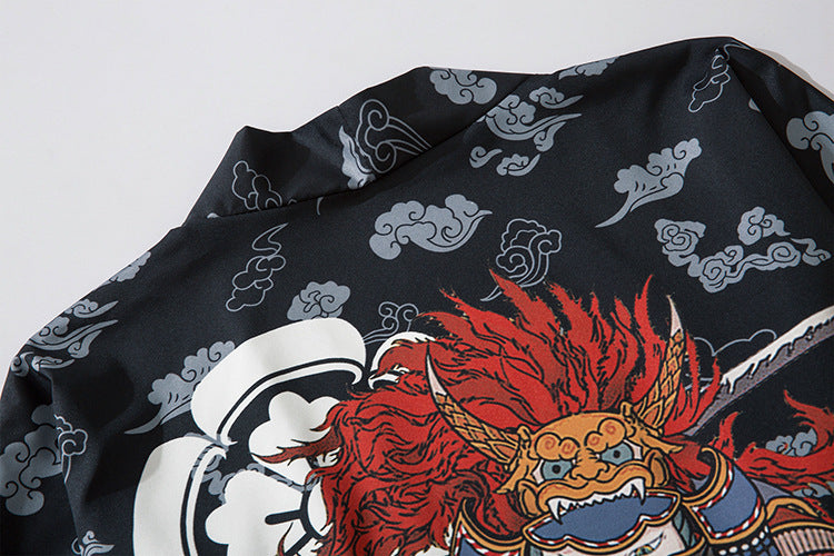 Cat Samurai Kimono Cardigan｜猫侍 羽織カーディガン