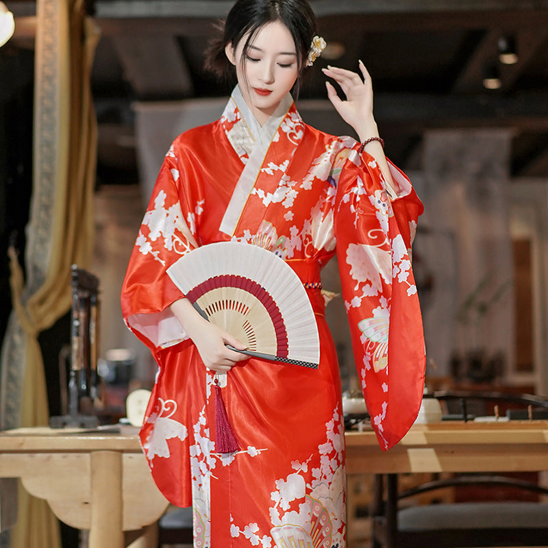 Japanese Satin Plus Size Kimono – Elegant & Cool