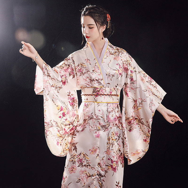 Japanese Satin Plus Size Kimono – Elegant & Comfortable