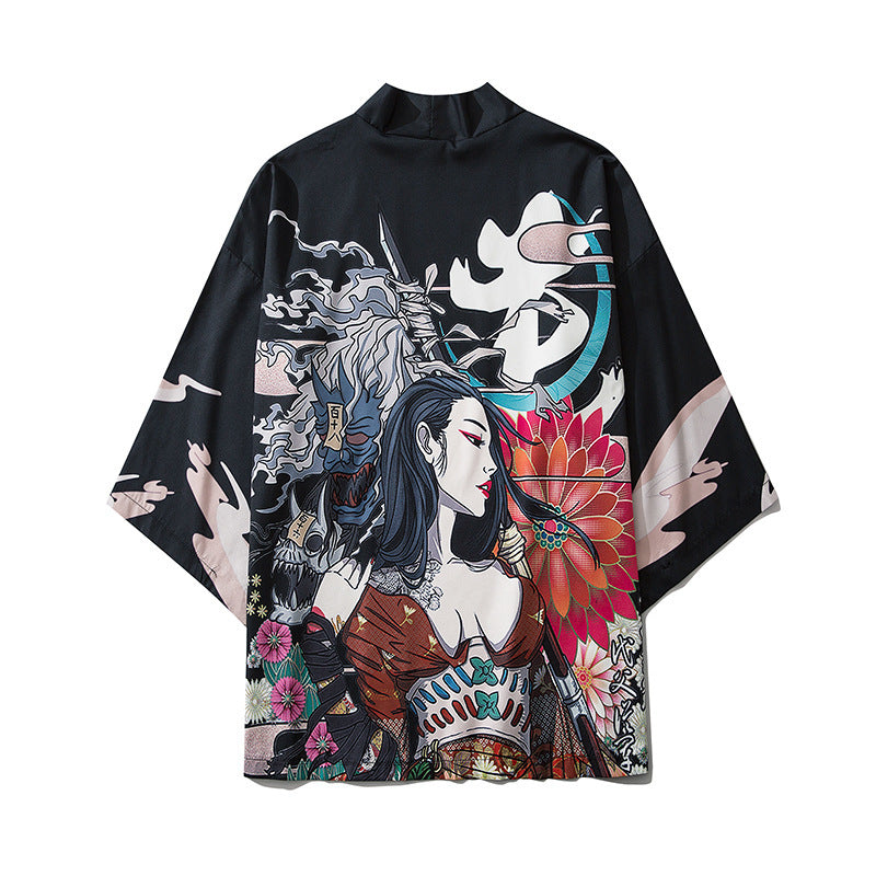 Yamato Bloom – Printed Kimono Sleeve Shirt
