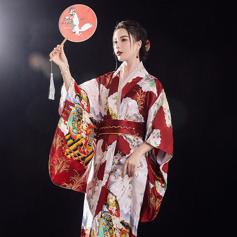 Japanese Satin Plus Size Kimono – Elegant & Comfortable