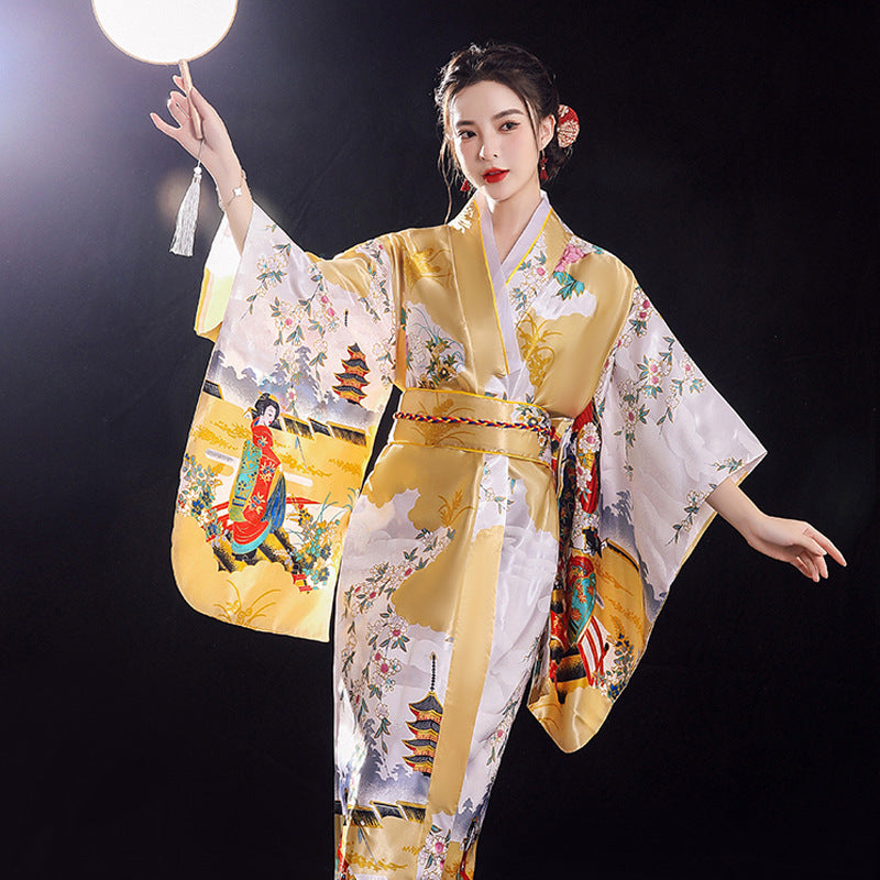 Japanese Satin Plus Size Kimono – Elegant & Comfortable