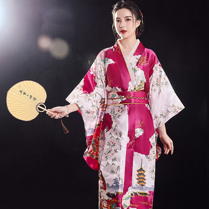 Japanese Satin Plus Size Kimono – Elegant & Comfortable