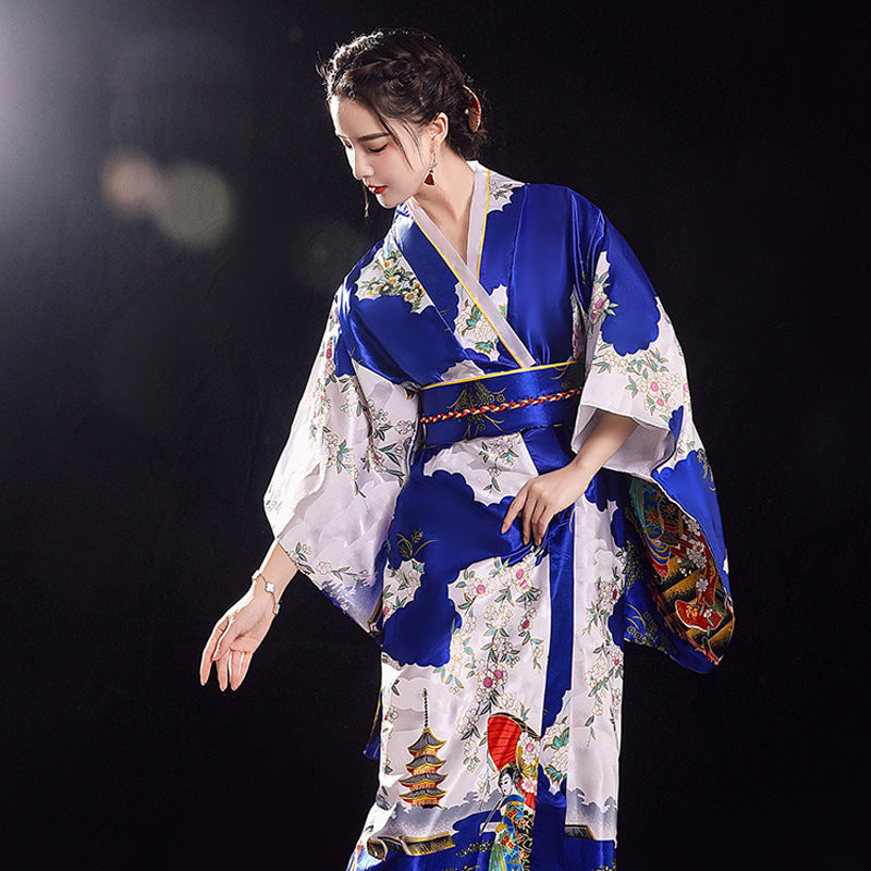 Japanese Satin Plus Size Kimono – Elegant & Comfortable